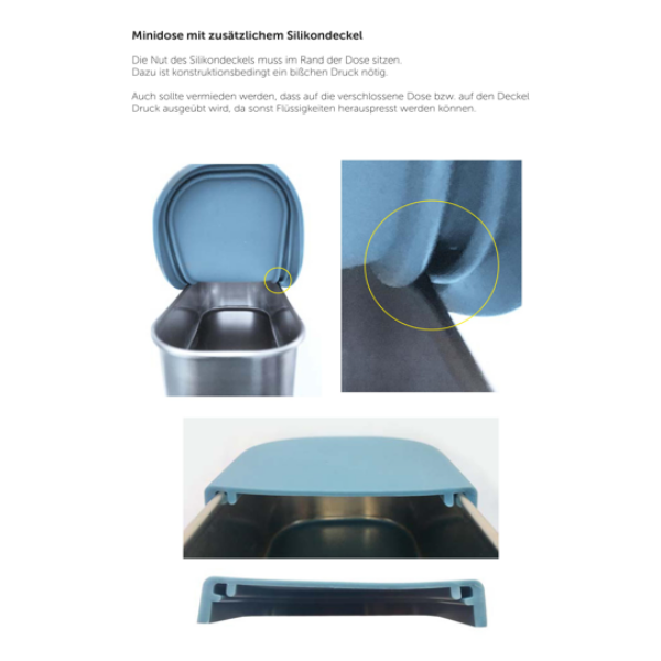 Foxboxx Mini-Edelstahldose 150ml | 2 verschiedene Deckel