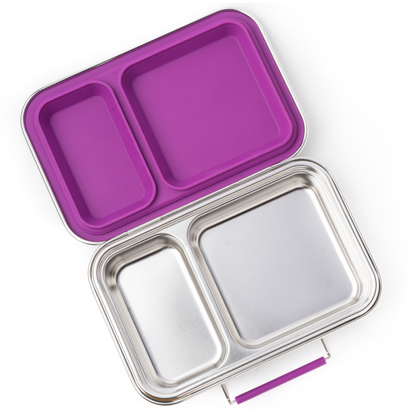 LEKKABOX Duo - Edelstahl Brotdose | 2 Fächer, auslaufsicher