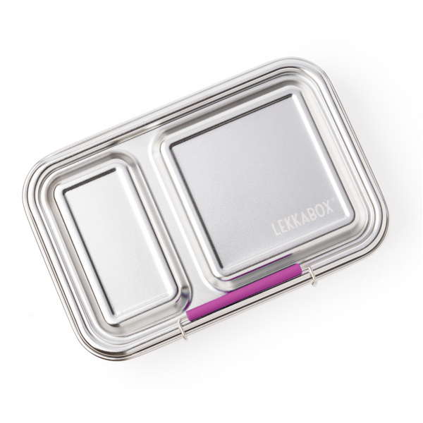 LEKKABOX Duo - Edelstahl Brotdose | 2 Fächer, auslaufsicher