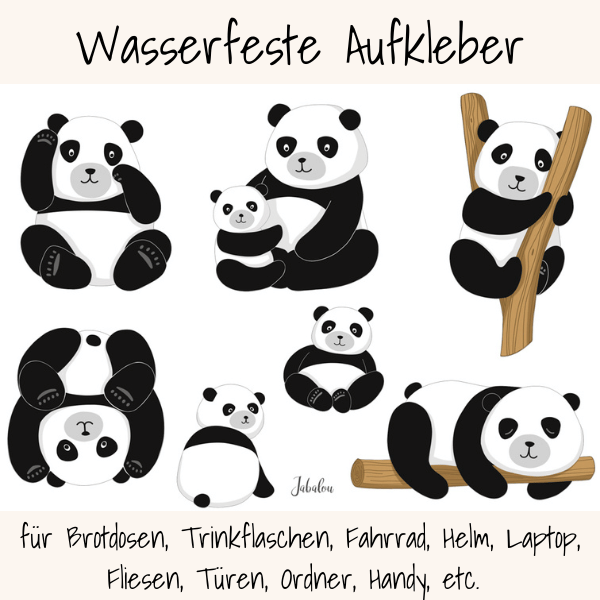 Wasserfeste Aufkleber für Brotdosen & Trinkflaschen, A6