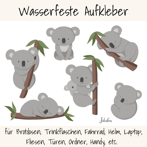 Wasserfeste Aufkleber für Brotdosen & Trinkflaschen, A6