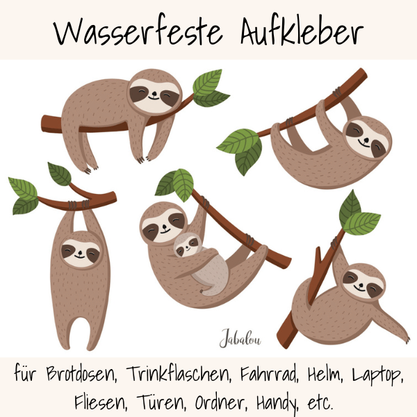 Wasserfeste Aufkleber für Brotdosen & Trinkflaschen, A6