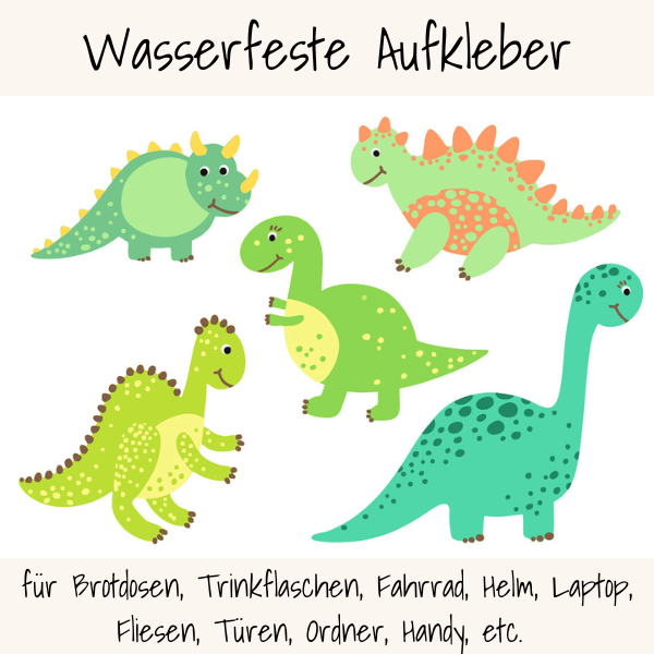 Wasserfeste Aufkleber für Brotdosen & Trinkflaschen, A6
