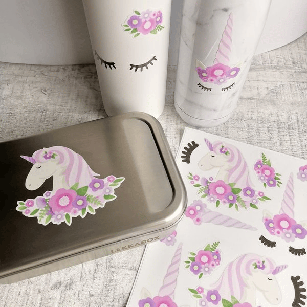 Wasserfeste Aufkleber für Brotdosen & Trinkflaschen, A6