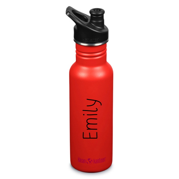 Klean Kanteen Classic Narrow, Trinkflasche mit Sportdeckel, 532 ml
