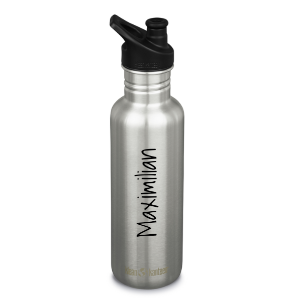 Klean Kanteen Classic, Trinkflasche mit Sportdeckel, 800 ml
