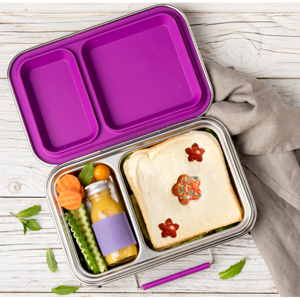 LEKKABOX Duo - Edelstahl Brotdose | 2 Fächer, auslaufsicher