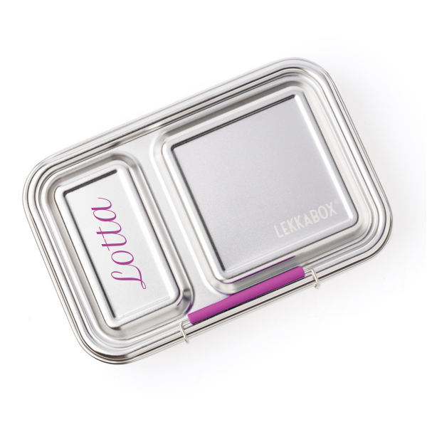 LEKKABOX Duo - Edelstahl Brotdose | 2 Fächer, auslaufsicher