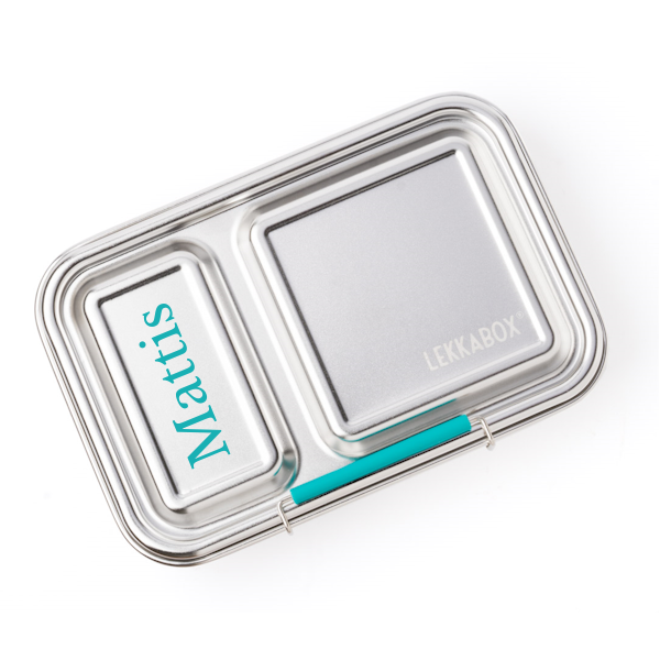 LEKKABOX Duo - Edelstahl Brotdose | 2 Fächer, auslaufsicher