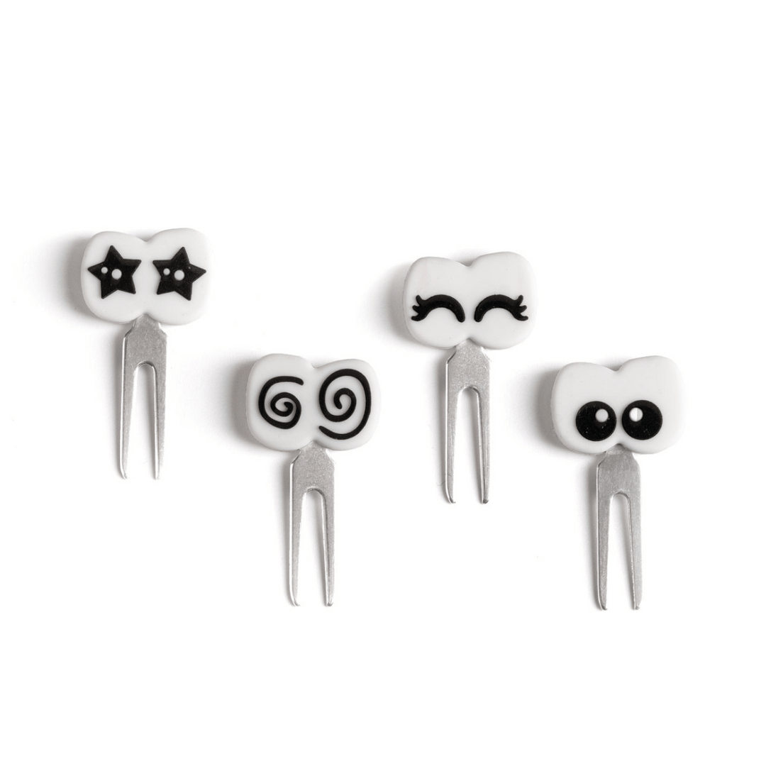 LEKKABOX Edelstahl Food Picks, Augen| 4er-Set