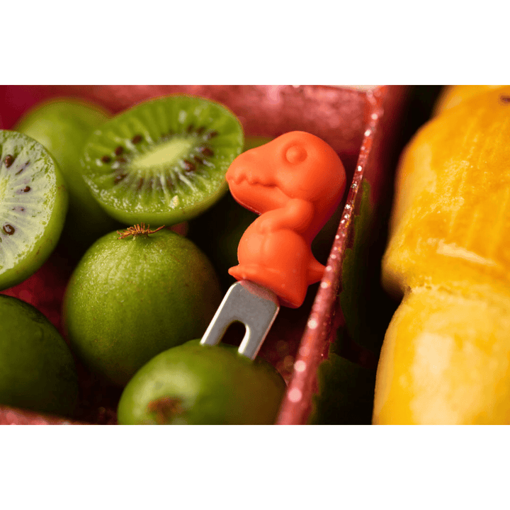 LEKKABOX Edelstahl Food Picks, Dinos 🦖 | 4er-Set