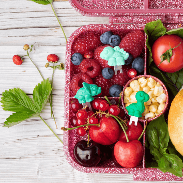 LEKKABOX Edelstahl Food Picks, Dinos 🦖 | 4er-Set