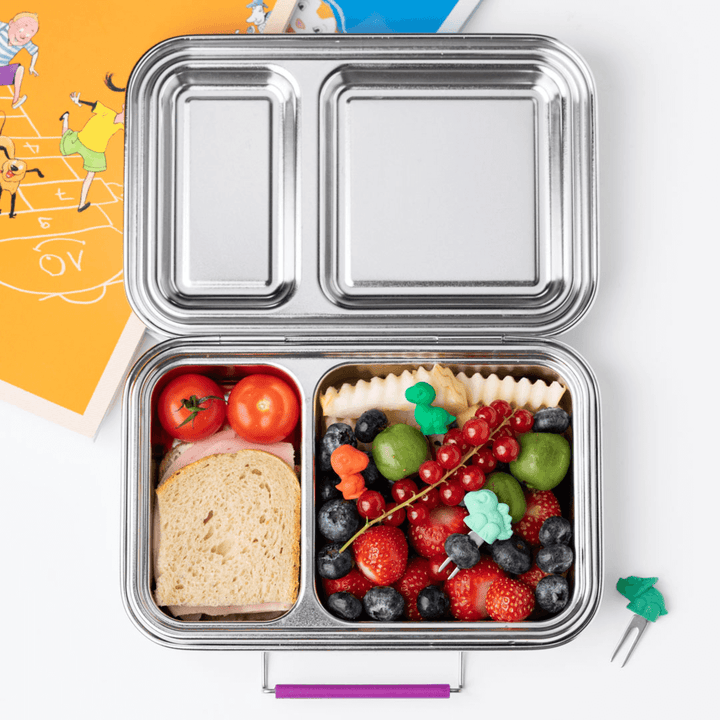 LEKKABOX Edelstahl Food Picks, Dinos 🦖 | 4er-Set