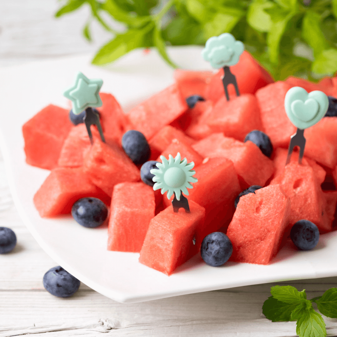 LEKKABOX Edelstahl Food Picks, Himmelsliebe | 4er-Set