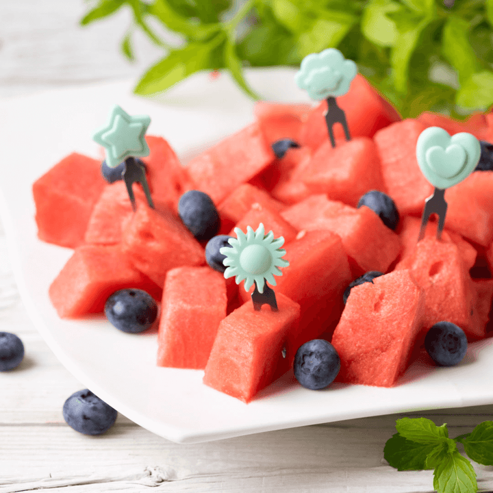 LEKKABOX Edelstahl Food Picks, Himmelsliebe | 4er-Set