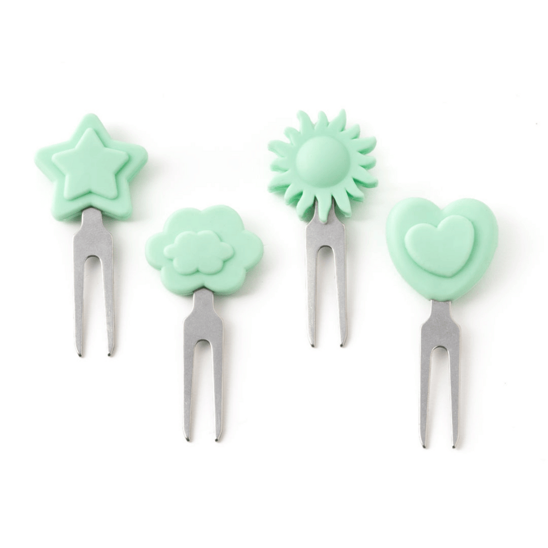 LEKKABOX Edelstahl Food Picks, Himmelsliebe | 4er-Set