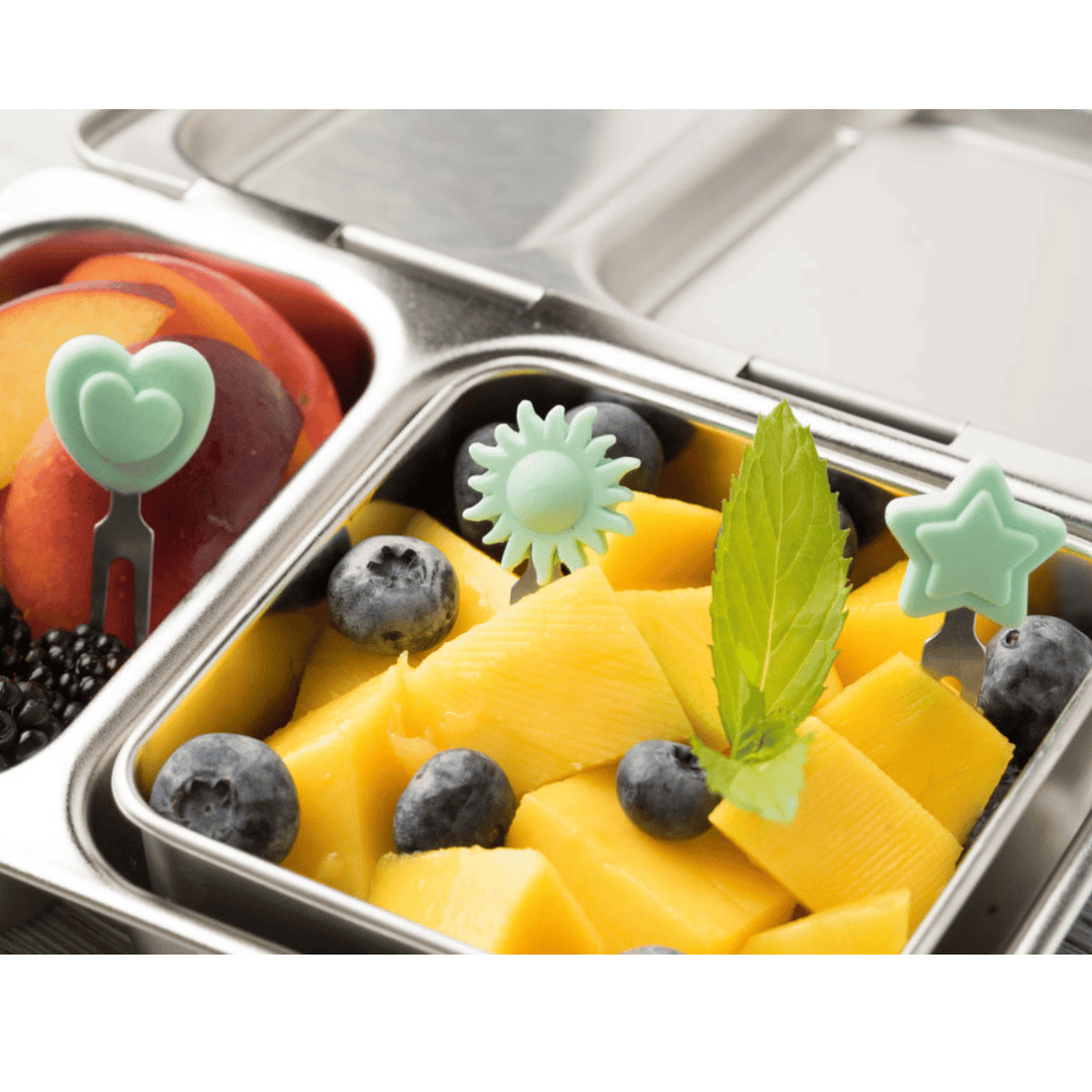 LEKKABOX Edelstahl Food Picks, Himmelsliebe | 4er-Set