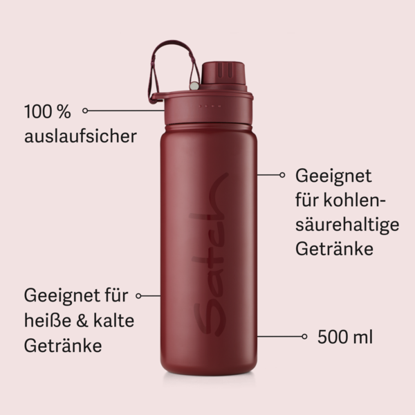 Satch Edelstahl Isolierflasche, 500ml