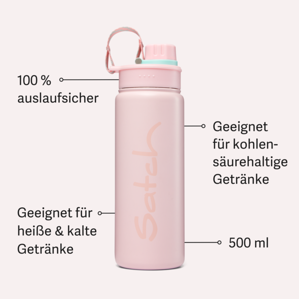 Satch Edelstahl Isolierflasche, 500ml