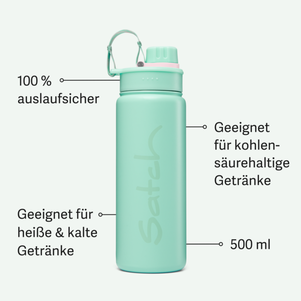 Satch Edelstahl Isolierflasche, 500ml