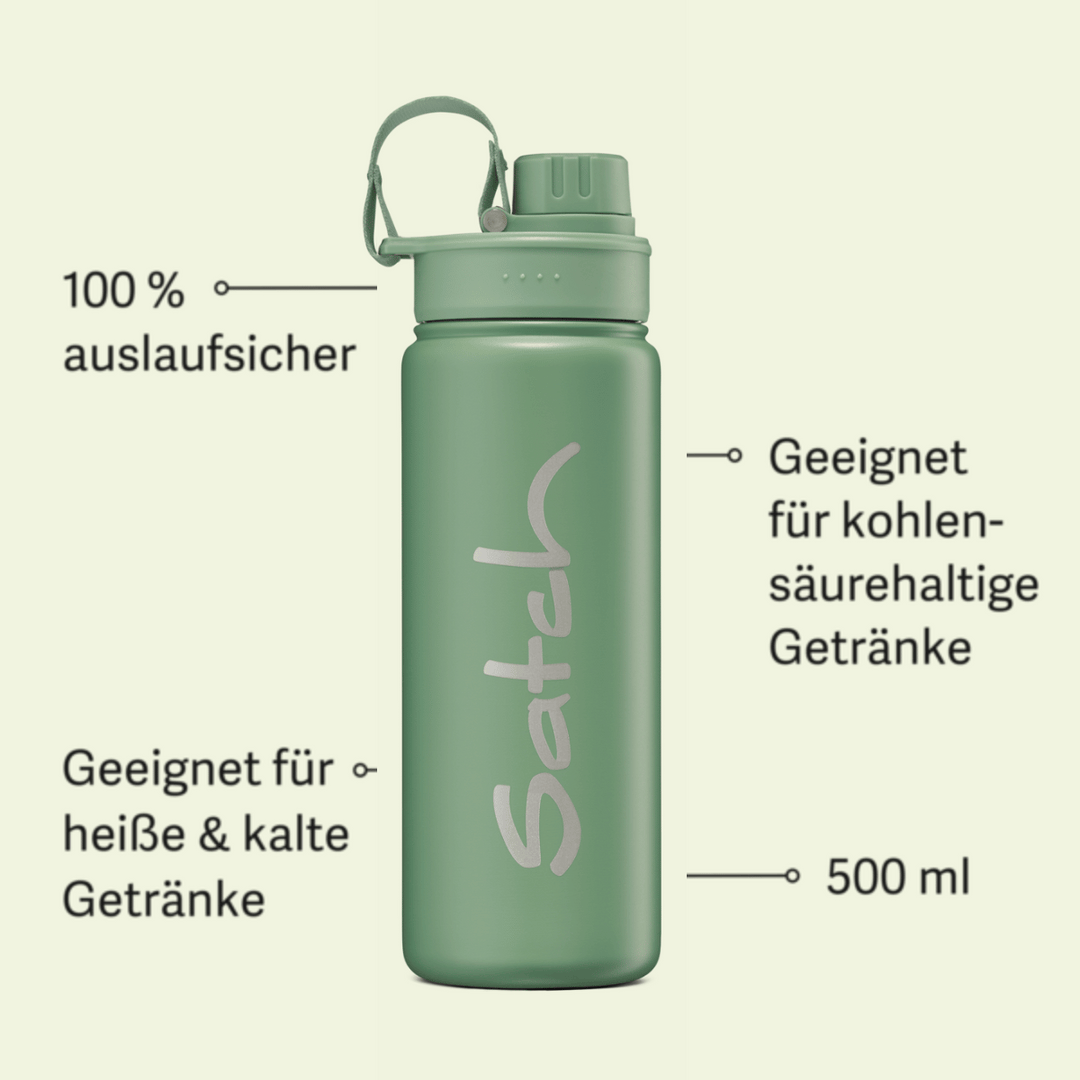 Satch Edelstahl Isolierflasche, 500ml
