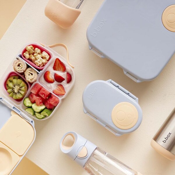 b.box Mini Lunchbox | 3 Fächer | für ganzen Apfel