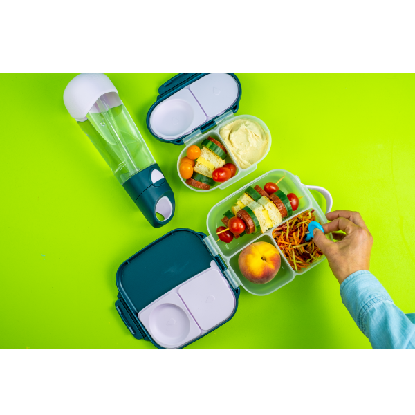 b.box Mini Lunchbox | 3 Fächer | für ganzen Apfel