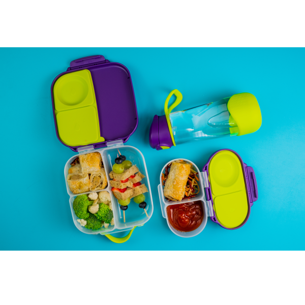 b.box Mini Lunchbox | 3 Fächer | für ganzen Apfel