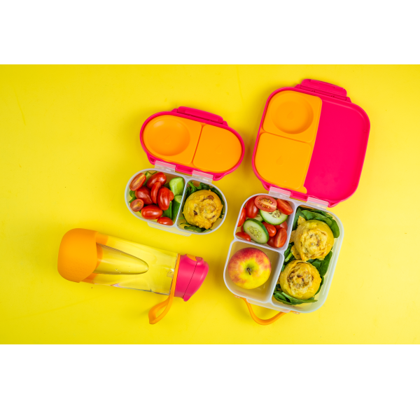 b.box Mini Lunchbox | 3 Fächer | für ganzen Apfel