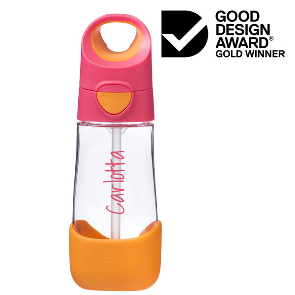 Tritan-Flasche mit Trinkhalm, 450 ml