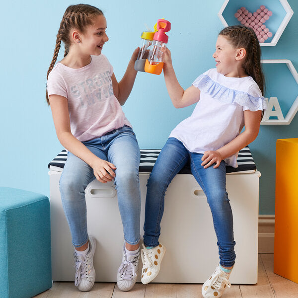 Tritan-Flasche mit Trinkhalm, 450 ml