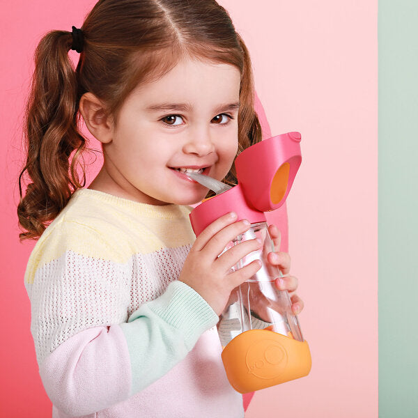 Tritan-Flasche mit Trinkhalm, 450 ml