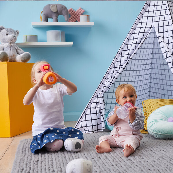 Tritan-Flasche mit Trinkhalm, 450 ml