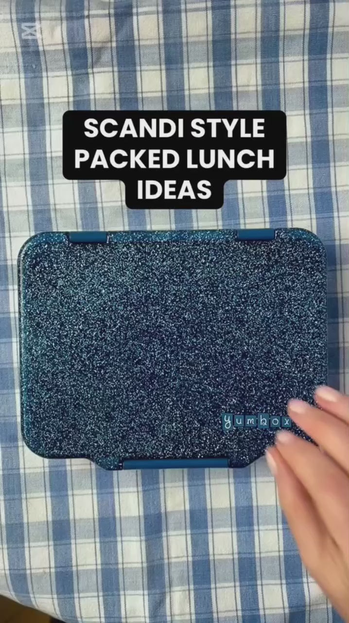Yumbox Prêt - Glitzer Edition | Edelstahl Brotdose mit 4 Fächern