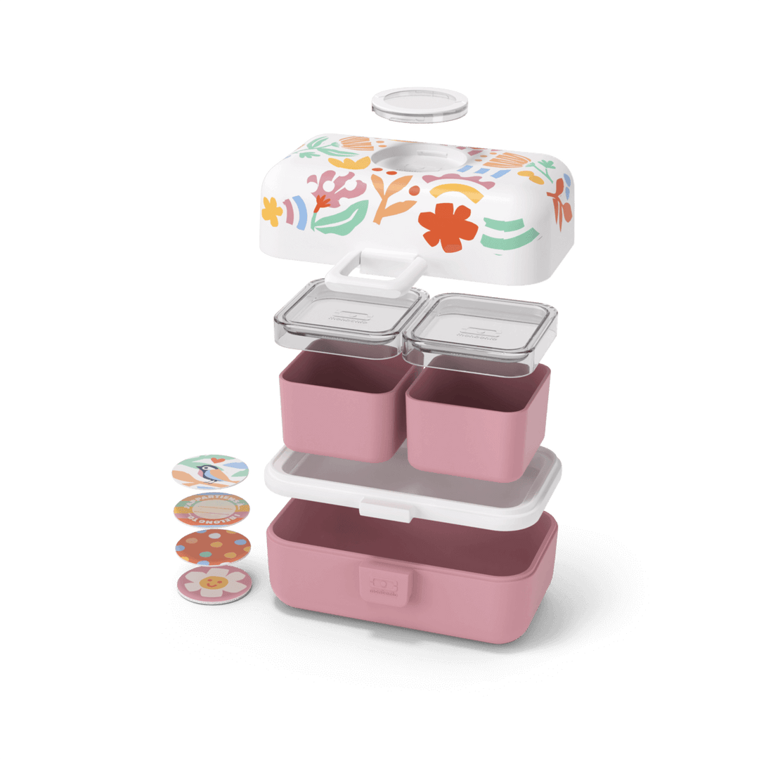 Monbento MB Tresor | Kompakte Kinder Brotdose mit 3 Fächern