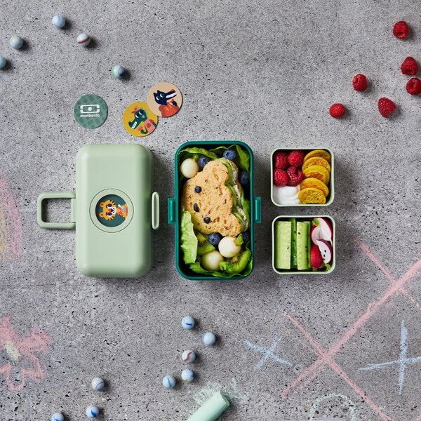 Monbento MB Tresor | Kompakte Kinder Brotdose mit 3 Fächern