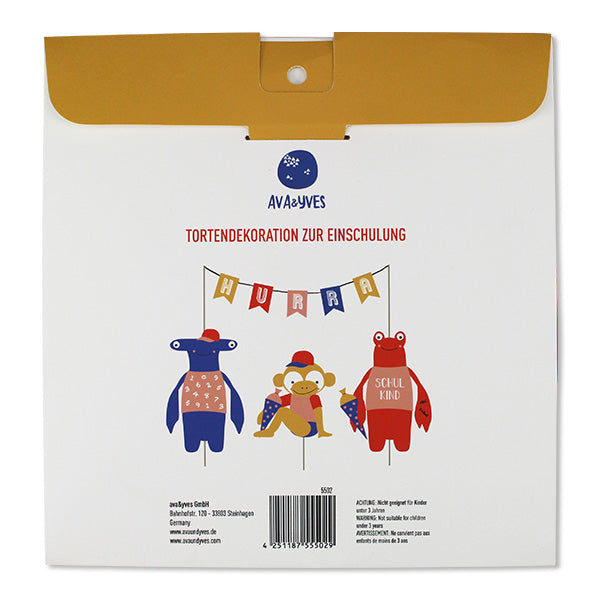 Tortendekoration / Cake Topper zur Einschulung