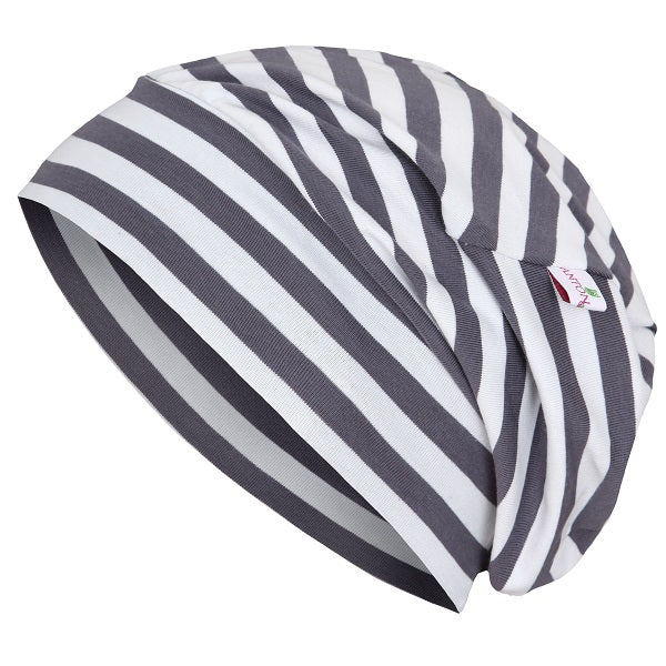 grau-weiß gestreifte Mütze für Jungs | by Anton & Sophie