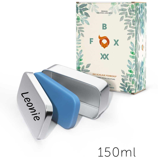 Foxboxx Mini-Edelstahldose 150ml | 2 verschiedene Deckel