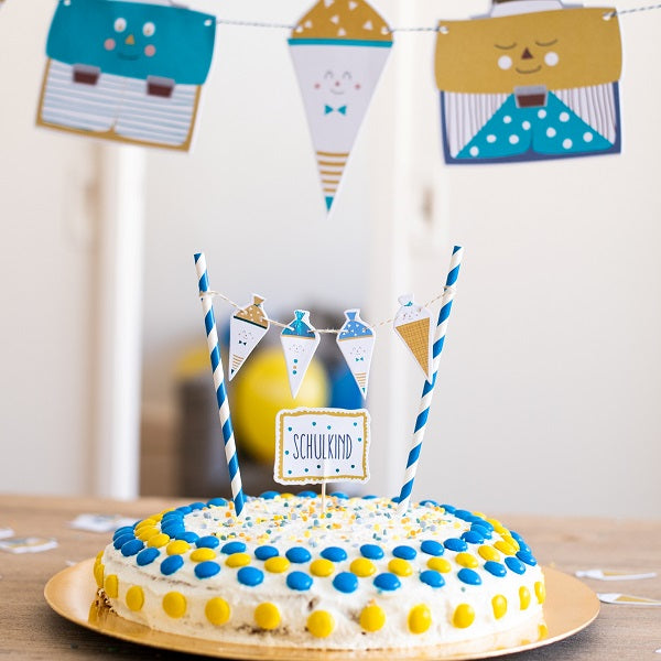 Tortendekoration / Cake Topper zur Einschulung