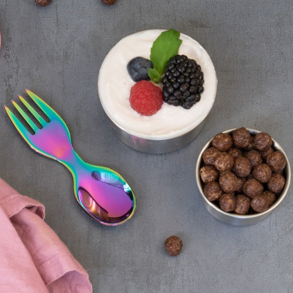 Mini Edelstahl Göffel, 10cm