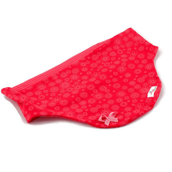 Mädchen Schal / Loop pink mit Blümchen