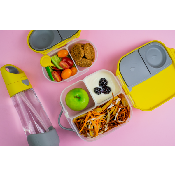 b.box Mini Lunchbox | 3 Fächer | für ganzen Apfel