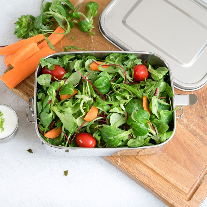 LEKKABOX Safe, 1000ml | auslaufsichere Edelstahl Brotdose inkl. Trennsteg