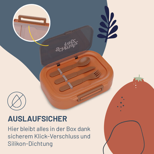Schmatzfatz Bunko | Lunchbox mit Besteck und 3 Fächern