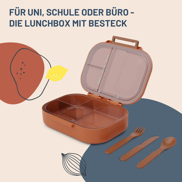 Schmatzfatz Bunko | Lunchbox mit Besteck und 3 Fächern