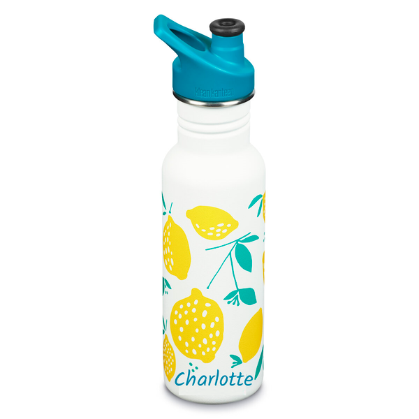 Klean Kanteen Classic Narrow, Trinkflasche mit Sportdeckel, 532 ml
