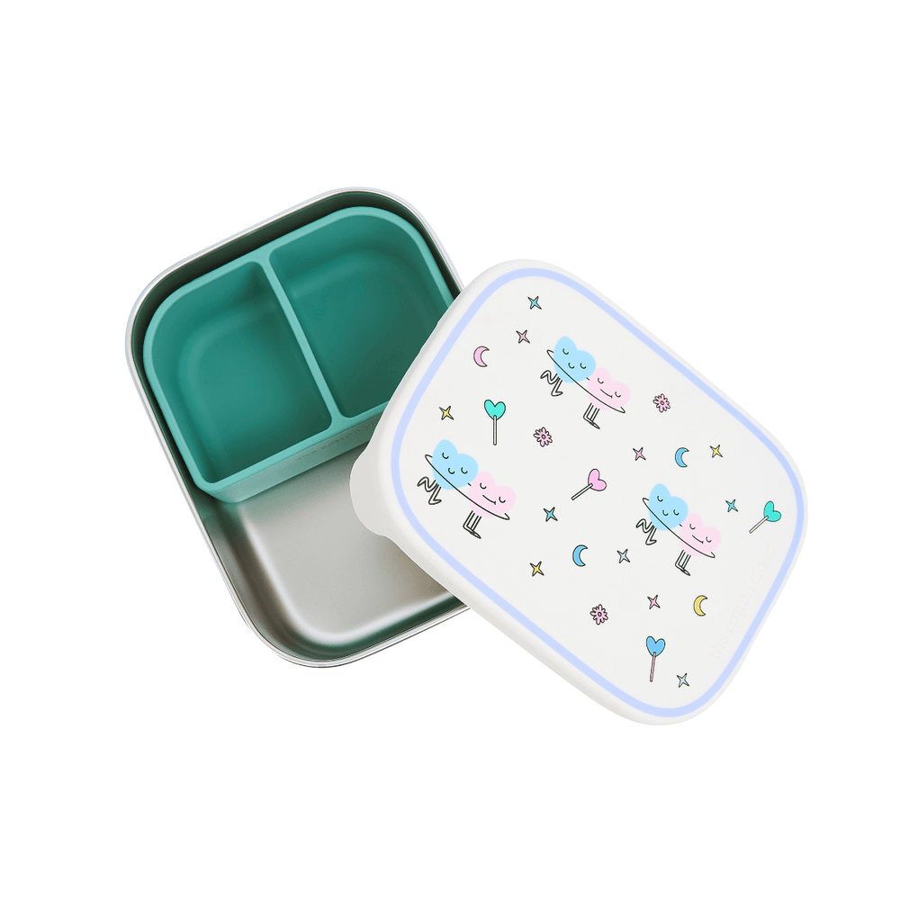The Cotton Cloud Set: Brotdose und Trinkflasche aus Edelstahl