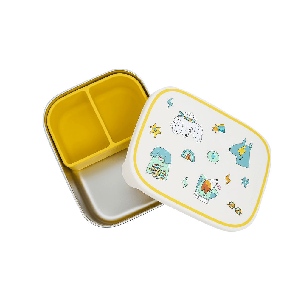 The Cotton Cloud Set: Brotdose und Trinkflasche aus Edelstahl