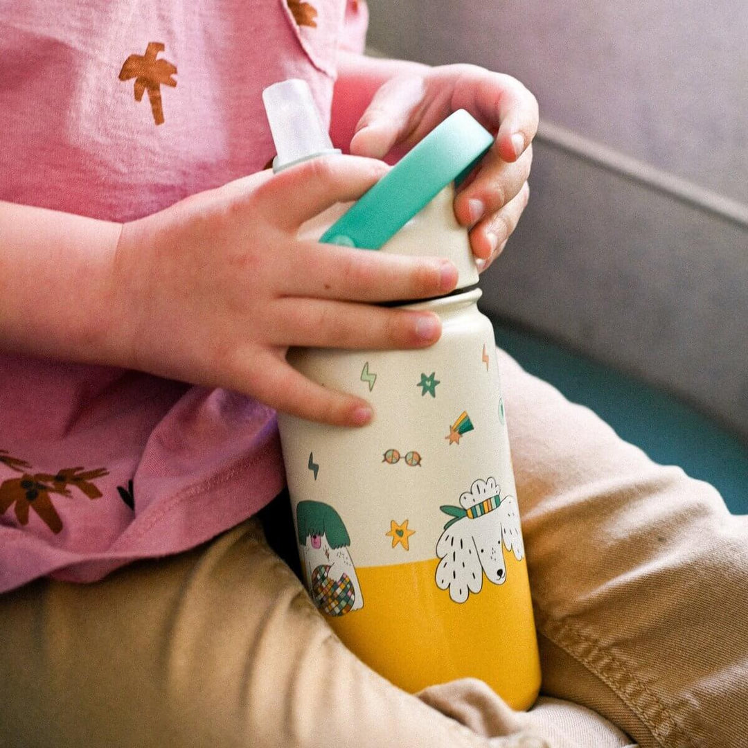 The Cotton Cloud Set: Brotdose und Trinkflasche aus Edelstahl
